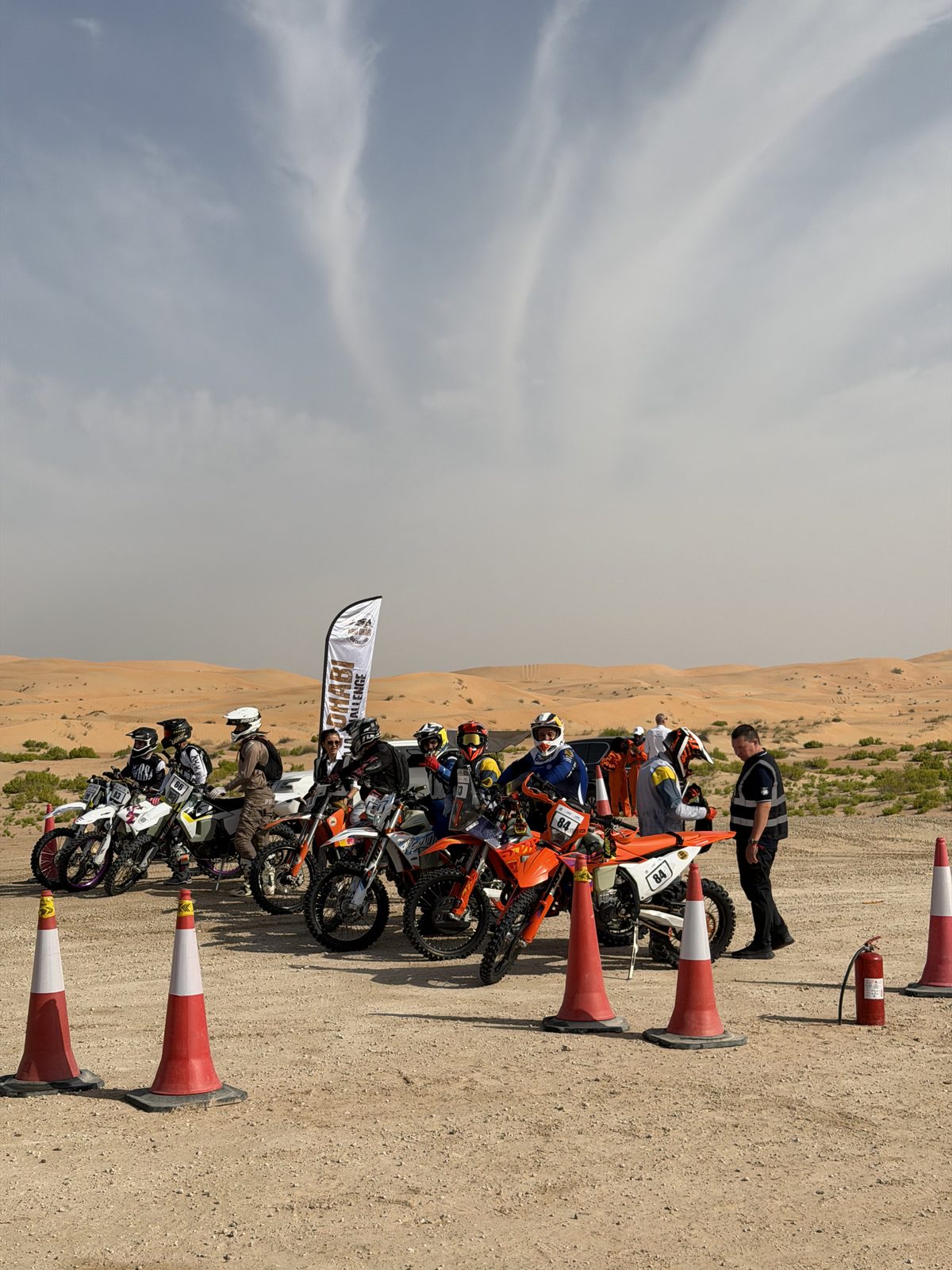 Bikes staging before the start