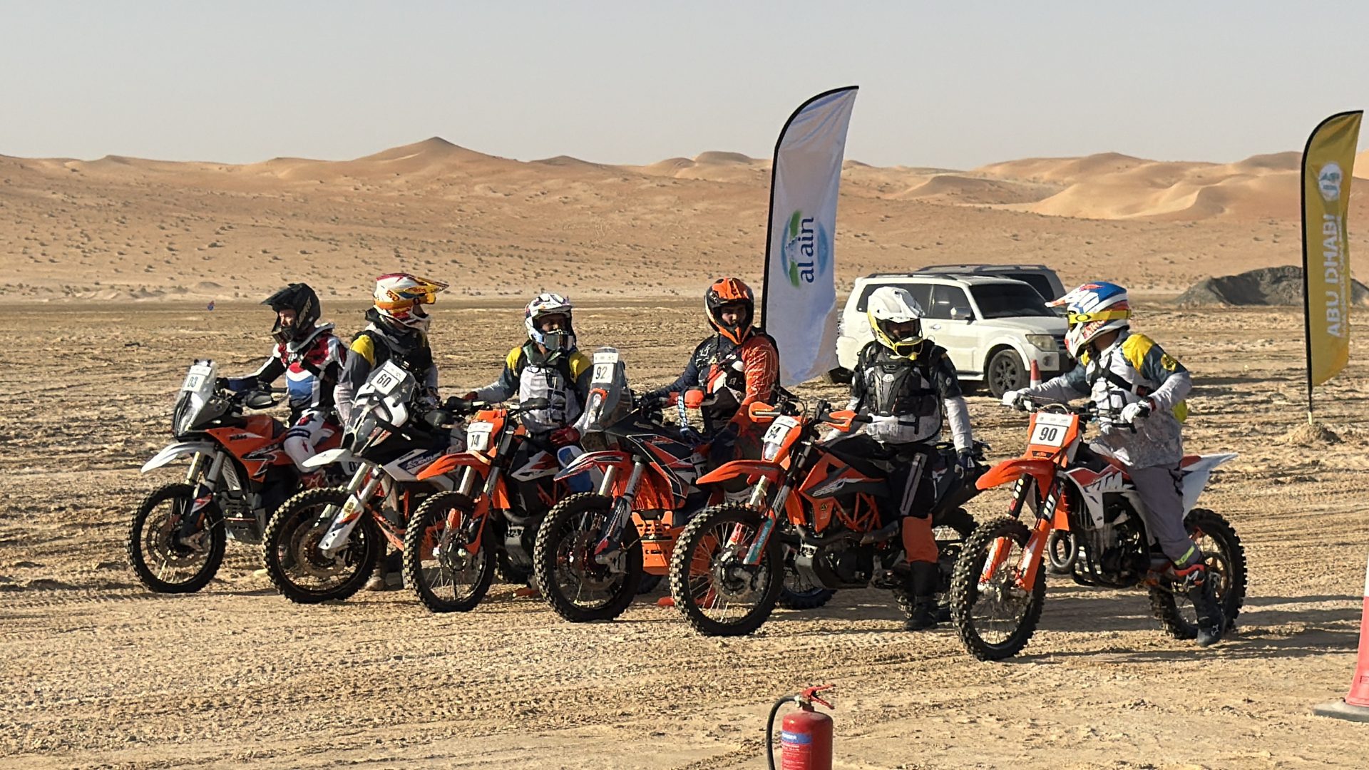 GOT riders on the Abu Dhabi Baja start line
