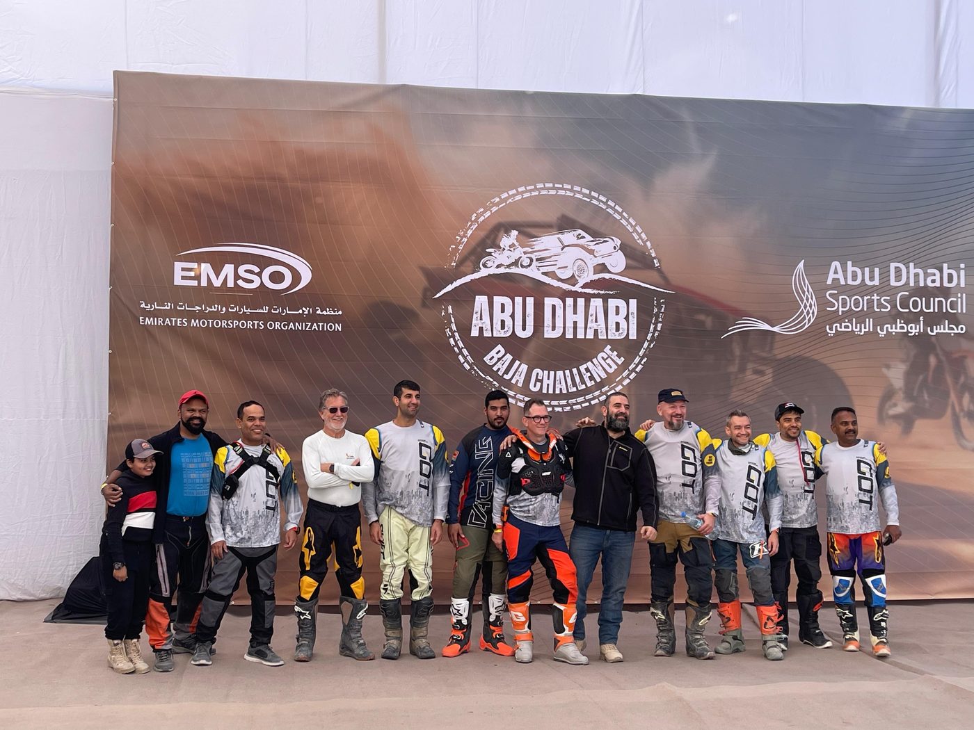 The GOT Baja team at the Abu Dhabi Baja Challenge
