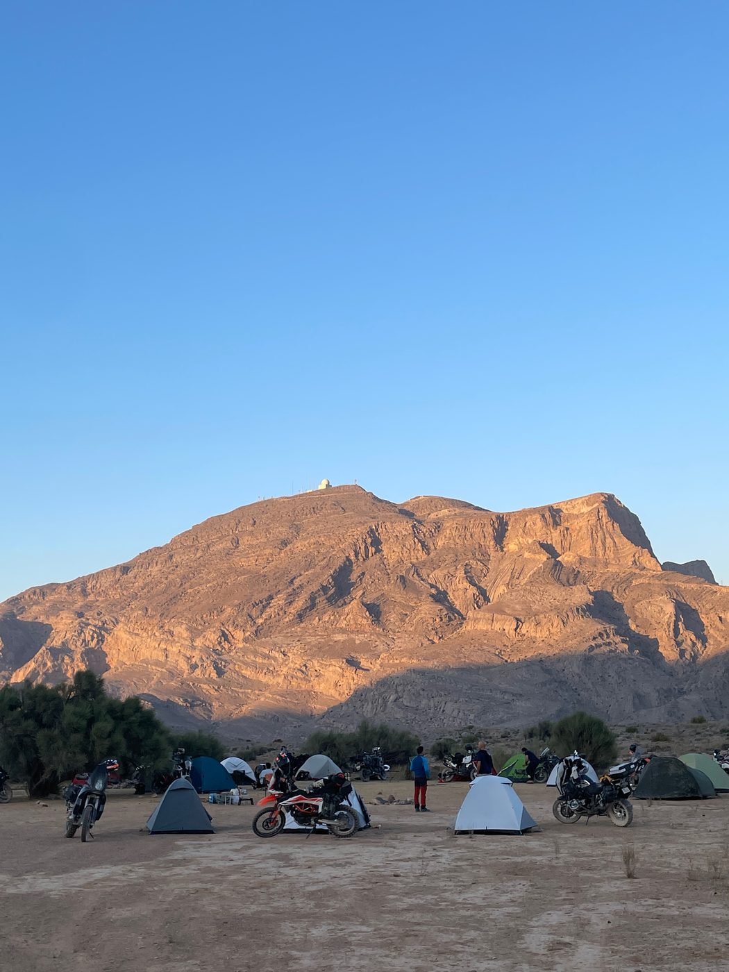 Sunset over the camp